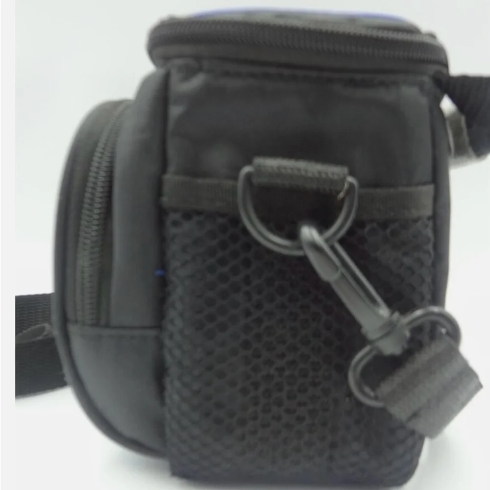 NWT Case Logic Camera Padded Soft Bag Case Black Blue Nylon Zippered Pockets WBC